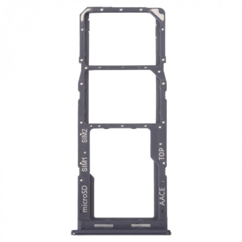Pour Samsung Galaxy A13 SM-A135 Plateau de carte SIM d'origine + Plateau de carte SIM + Plateau de carte Micro SD (Noir) SH404B797-04