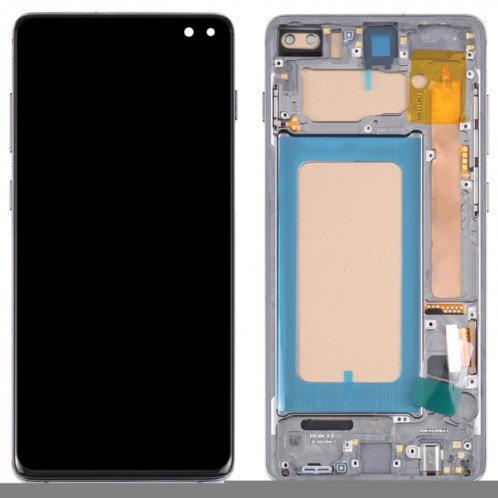 Écran LCD TFT pour Samsung Galaxy S10+ SM-G975 Assemblage complet du numériseur avec cadre, ne prenant pas en charge l'identification des empreintes digitales (Noir) SH35111048-05