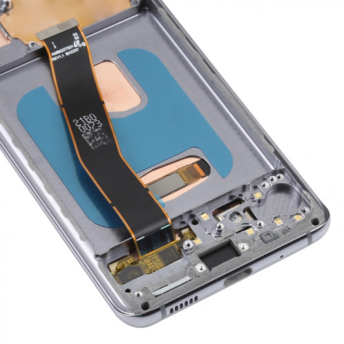 Écran LCD OLED pour Samsung Galaxy S20 SM-G980 Assemblage complet du numériseur avec cadre (Gris) SH516H880-05