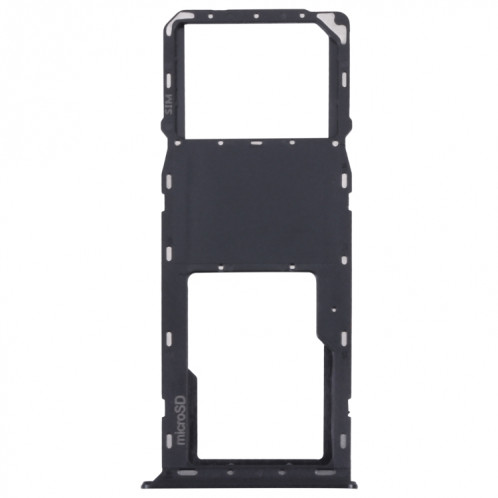 Pour Samsung Galaxy A03s SM-A037U Plateau de carte SIM d'origine + plateau de carte Micro SD (Noir) SH533B479-04