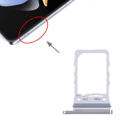 Pour Samsung Galaxy Z Flip4 SM-F721B Plateau de carte SIM d'origine (Argent) SH535S835-04