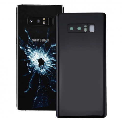 iPartsAcheter pour Samsung Galaxy Note 8 Couverture arrière avec couvercle de la caméra (Noir) SI41BL1799-06