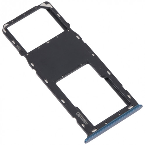 Pour Samsung Galaxy A03s SM-A037U Plateau de carte SIM d'origine + plateau de carte Micro SD (Bleu) SH569L1405-04