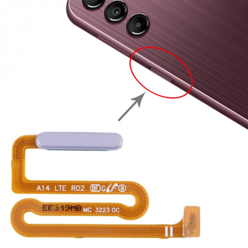 Pour Samsung Galaxy A14 SM-A145F Câble flexible du capteur d'empreintes digitales d'origine (Argent) SH598S1722-05
