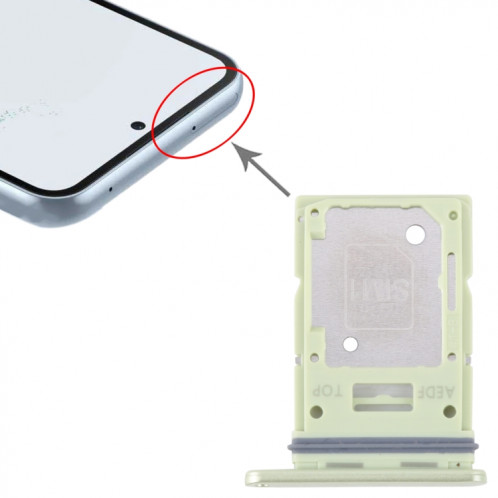 Pour Samsung Galaxy A54 SM-A546 Plateau de carte SIM d'origine + plateau de carte Micro SD (vert) SH629G78-04