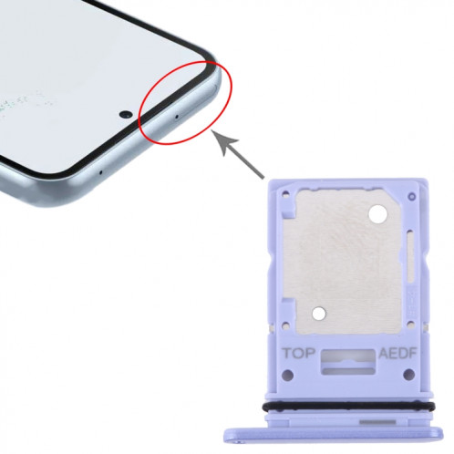 Pour Samsung Galaxy A54 SM-A546 Plateau de carte SIM d'origine + plateau de carte Micro SD (Violet) SH629P1851-04
