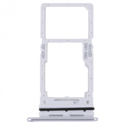 Pour Samsung Galaxy A34 SM-A346 Plateau de carte SIM d'origine + Plateau de carte SIM / Micro SD (Argent) SH630S1409-04