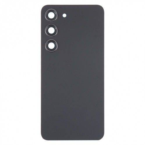 Pour Samsung Galaxy S23 SM-S911B Couvercle arrière de batterie en verre OEM avec couvercle d'objectif d'appareil photo (noir) SH63BL1449-06