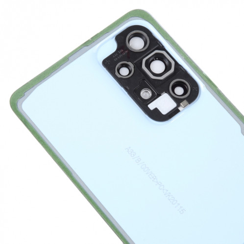 Pour Samsung Galaxy A33 5G SM-A336B Coque arrière de batterie d'origine avec cache d'objectif d'appareil photo (bleu) SH94LL456-06