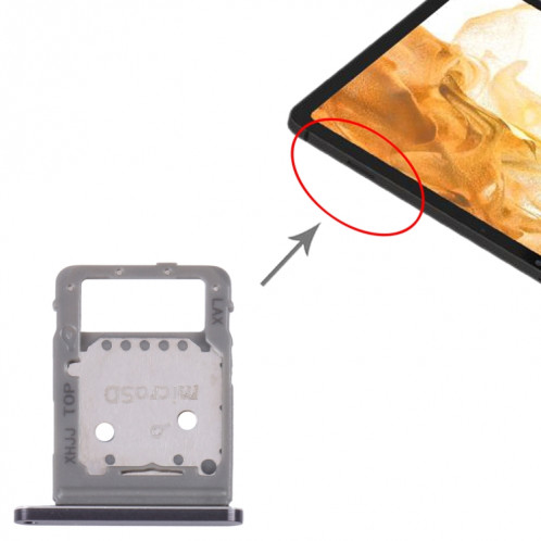 Pour Samsung Galaxy Tab S8 SM-X700 Plateau de carte SIM d'origine + plateau de carte Micro SD (noir) SH704B802-04
