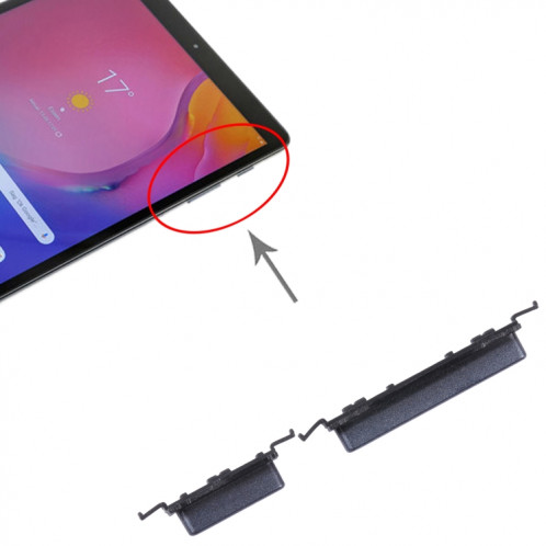 Pour Samsung Galaxy Tab A 10.1 2019 SM-T510 Bouton d'alimentation d'origine + bouton de contrôle du volume (noir) SH714B1618-04