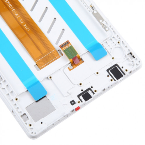 Pour Samsung Galaxy Tab A7 Lite SM-T225 LTE édition écran LCD d'origine numériseur assemblage complet avec cadre (blanc) SH776W1773-07
