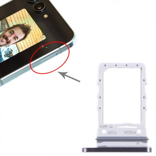 Pour Samsung Galaxy Z Flip5 SM-F731 Plateau de carte SIM d'origine (noir) SH783B133-04