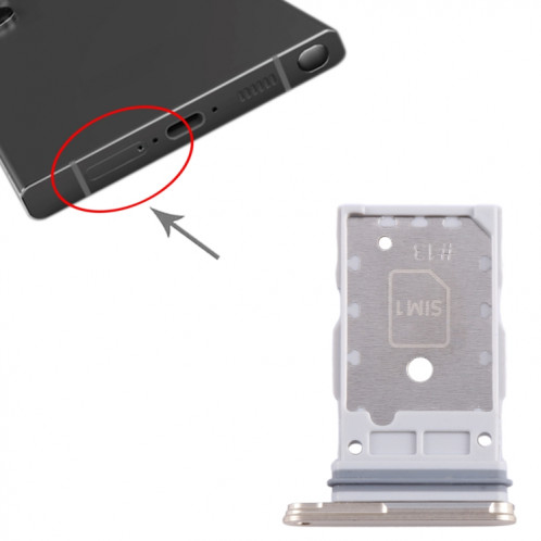 Pour Samsung Galaxy S24 / S24+ 5G SIM + Plateau pour carte SIM (Or) SH843J537-04