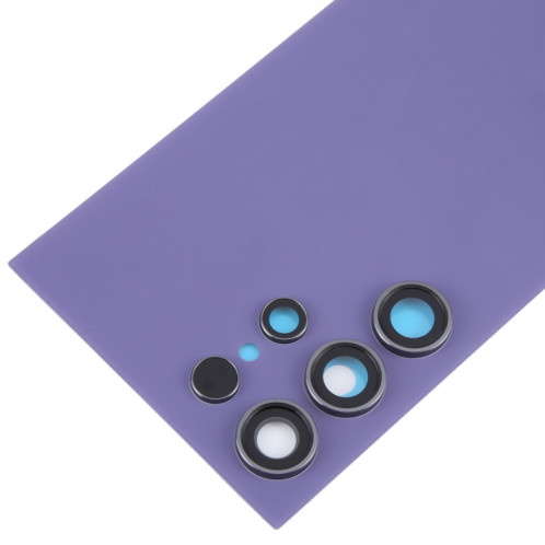 Violet, Pour Samsung Galaxy S24 Ultra SM-S928B Couvercle arrière de batterie OEM avec couvercle d'objectif d'appareil photo (violet) SH71PL1345-07
