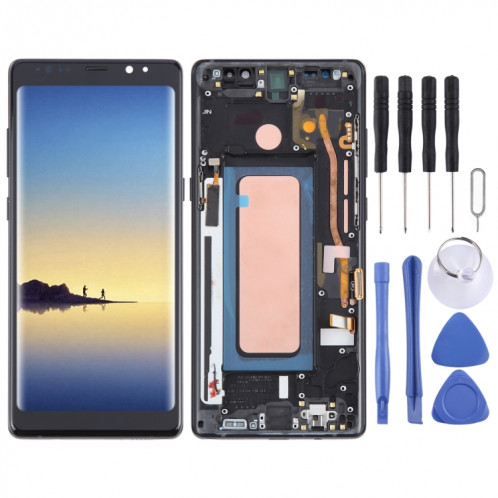 Pour Samsung Galaxy Note 8 SM-N950 TFT Matériau Écran LCD Numériseur Assemblage complet avec cadre (Noir) SH973B1647-07