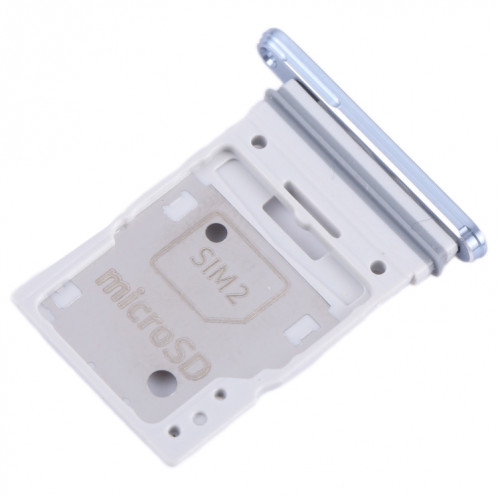 Pour Samsung Galaxy A55 SM-A556B Plateau de carte SIM d'origine + Plateau de carte SIM / Micro SD (Bleu) SH985L1033-04