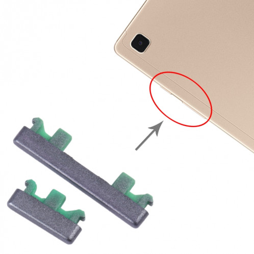Pour Samsung Galaxy Tab A7 10.4 2020 SM-T500/T505 Bouton d'alimentation d'origine + bouton de contrôle du volume (noir) SH017B1633-04