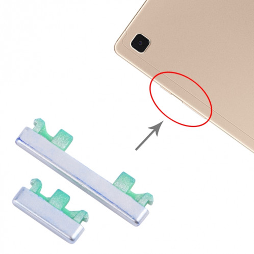 Pour Samsung Galaxy Tab A7 10.4 2020 SM-T500/T505 Bouton d'alimentation d'origine + bouton de contrôle du volume (argent) SH017S1855-04
