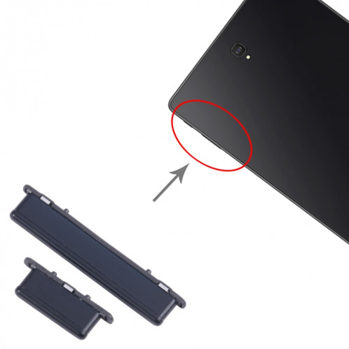 Pour Samsung Galaxy Tab S4 10.5 SM-T835 Bouton d'alimentation d'origine + Bouton de contrôle du volume (Noir) SH019B1317-04