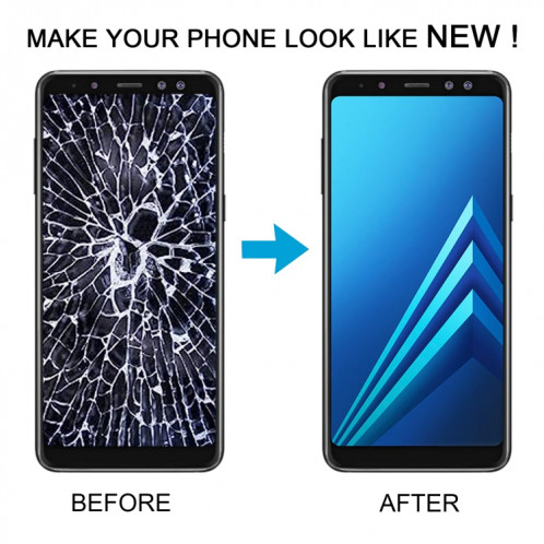 Pour Samsung Galaxy A8 2018 / A5 2018 SM-A530 Écran LCD d'origine numériseur assemblage complet avec cadre (noir) SH029B1674-07