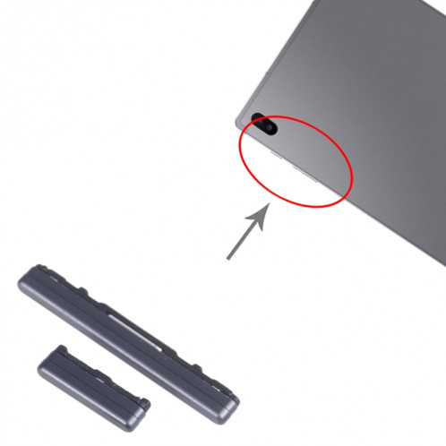 Pour Samsung Galaxy Tab S6 SM-T865 Bouton d'alimentation et bouton de contrôle du volume (noir) SH042B663-04
