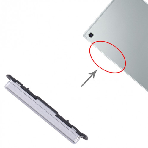Pour Samsung Galaxy Tab S5e SM-T725 Bouton de contrôle du volume d'origine (argent) SH048S807-04