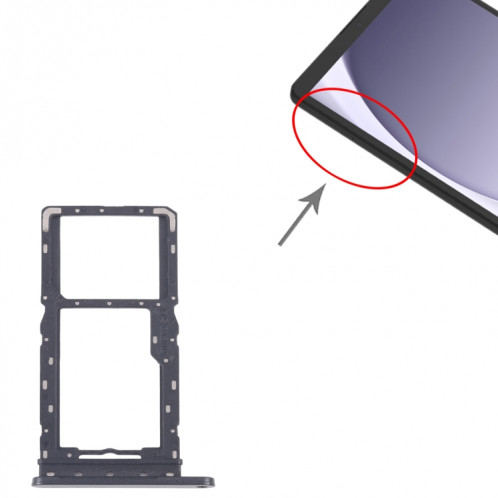 Pour Samsung Galaxy Tab A9 SM-X115 Tiroir de carte SIM + Micro SD d'origine (gris) SH107H422-04