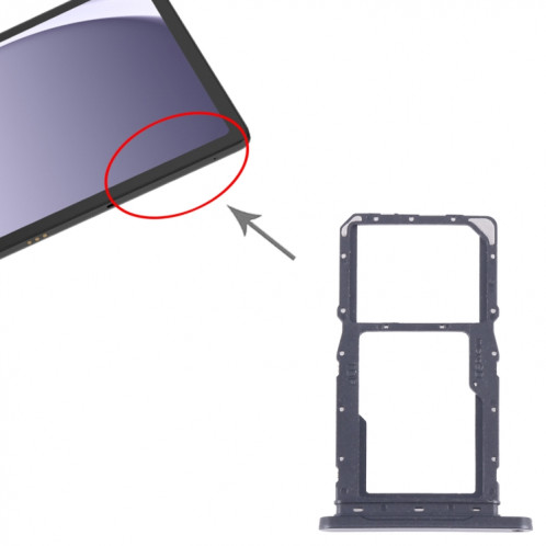 Pour Samsung Galaxy Tab A9+ 5G SM-X215 Plateau de carte SIM + Micro SD d'origine (gris) SH108H336-04