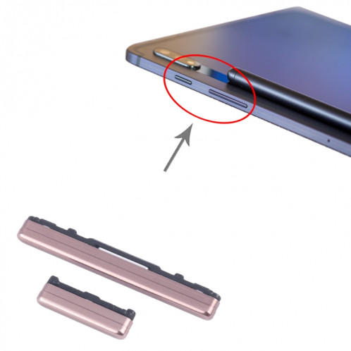 Pour Samsung Galaxy Tab S7+ SM-T970/T976 Bouton d'alimentation et bouton de contrôle du volume d'origine (Bronze) SH11GT684-04