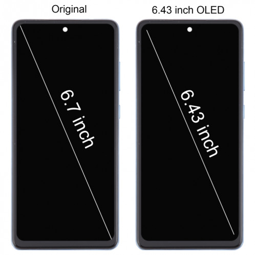Pour Samsung Galaxy A72 4G SM-A725 6,43 pouces Écran LCD d'origine numériseur assemblage complet avec cadre (blanc) SH116W1220-08