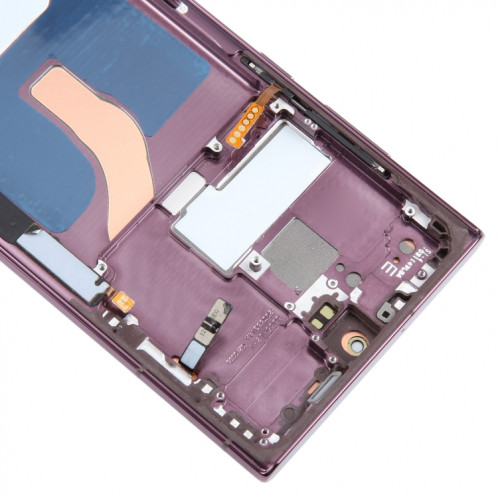 Pour Samsung Galaxy S22 Ultra 5G SM-S908B Écran LCD d'origine numériseur complet avec cadre (violet) SH117P1476-07
