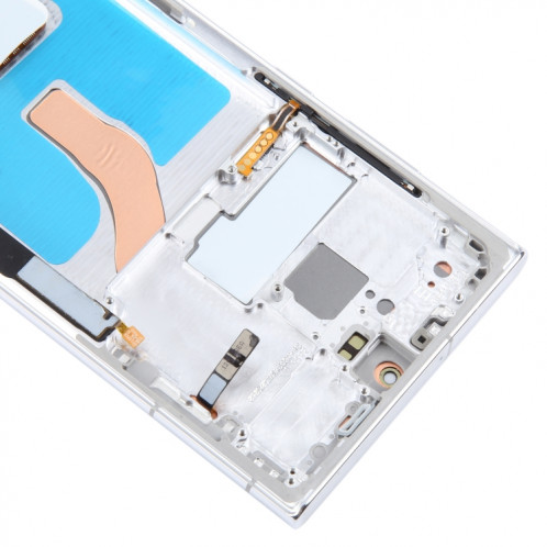 Pour Samsung Galaxy S22 Ultra 5G SM-S908B Écran LCD d'origine numériseur complet avec cadre (blanc) SH117W1427-07