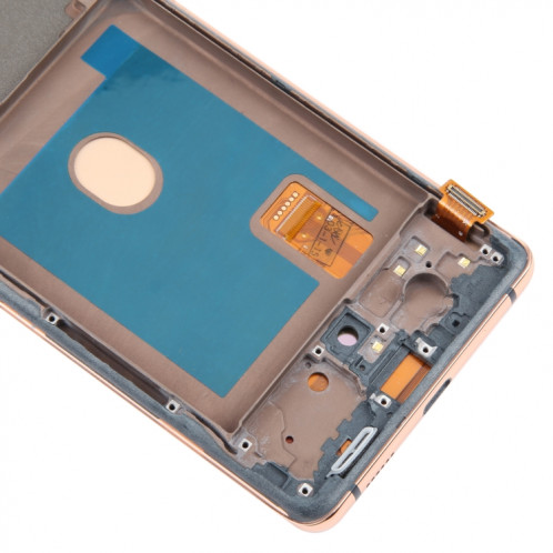 Pour Samsung Galaxy S20 FE SM-G780F 6,43 pouces OLED LCD écran numériseur assemblage complet avec cadre (or) SH118J1635-08