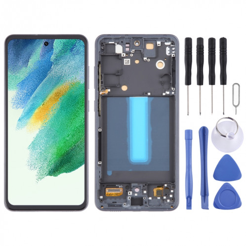 Pour Samsung Galaxy S21 FE 5G SM-G990B 6,36 pouces OLED LCD Écran Numériseur Assemblage Complet avec Cadre (Noir) SH122B311-08