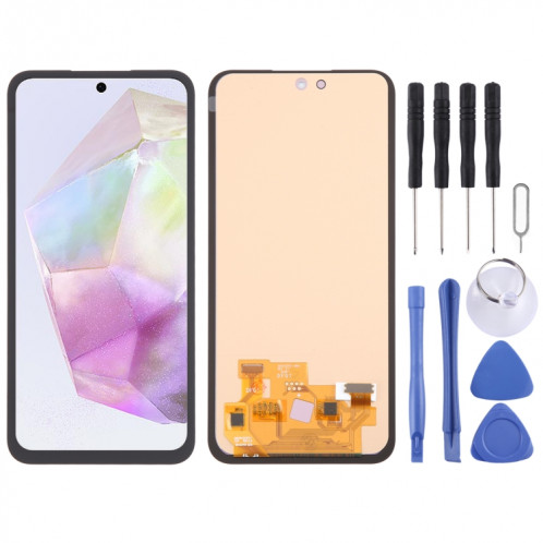 Pour Samsung Galaxy A55 SM-A556B 6,43 pouces OLED LCD écran numériseur assemblage complet avec cadre (bleu foncé) SH125D353-08
