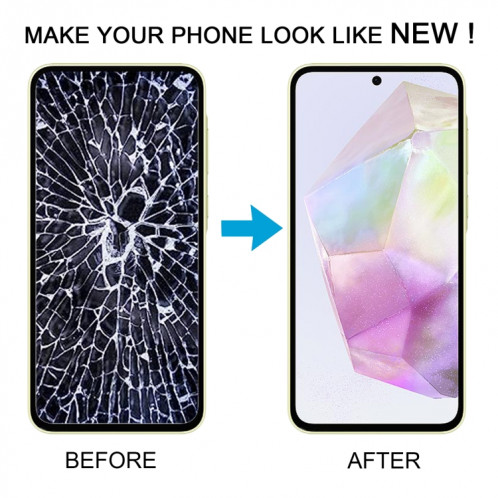 Pour Samsung Galaxy A55 SM-A556B 6,43 pouces OLED LCD écran numériseur assemblage complet avec cadre (bleu foncé) SH125D353-08