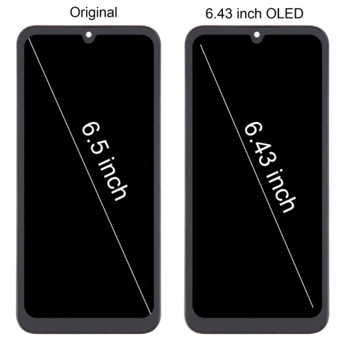 Pour Samsung Galaxy A25 SM-A256B 6,43 pouces OLED LCD écran numériseur assemblage complet avec cadre (noir) SH127B1345-08