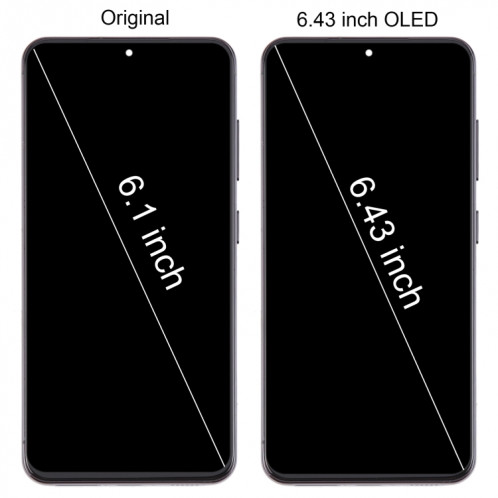 Pour Samsung Galaxy S23 SM-S911B 6,43 pouces version américaine OLED LCD écran numériseur assemblage complet avec cadre (noir) SH129B1035-08