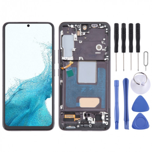 Pour Samsung Galaxy S22 5G SM-S901B Version UE TFT LCD Écran Numériseur Assemblage complet avec cadre (Noir) SH131B444-07
