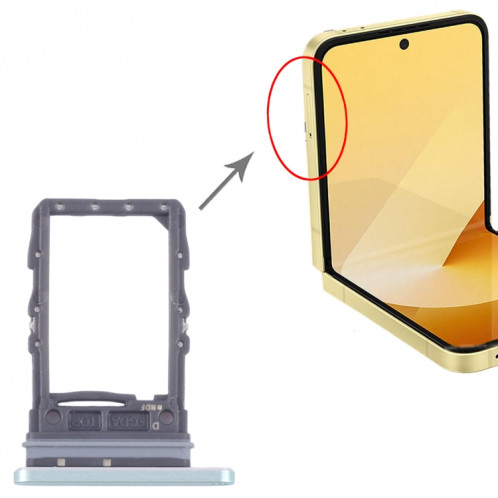 Pour Samsung Galaxy Z Flip6 SM-F741B Plateau de carte SIM d'origine (vert) SH155G1348-04