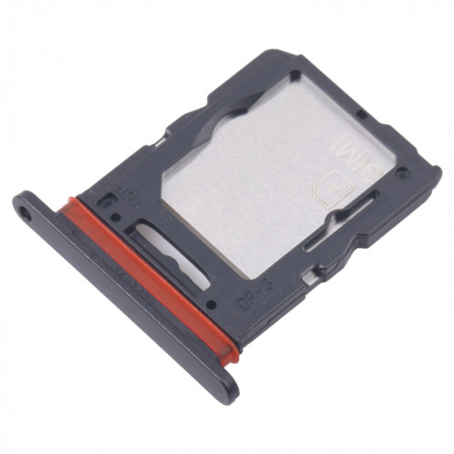 Pour Samsung Galaxy M55 SM-M556B Tiroir de carte SIM d'origine + Tiroir de carte SIM / Tiroir de carte Micro SD (Noir) SH241B1624-04