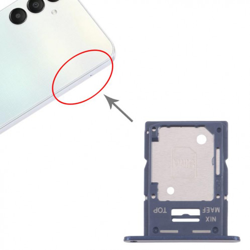 Pour Samsung Galaxy M15 SM-M156B Tiroir de carte SIM d'origine + Tiroir de carte SIM / Tiroir de carte Micro SD (Noir) SH242B1604-04