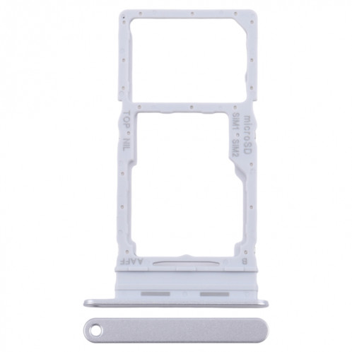 Pour Samsung Galaxy A16 5G SM-A166B Plateau de carte SIM d'origine + Plateau de carte SIM / Plateau de carte Micro SD (Argent) SH254S750-04