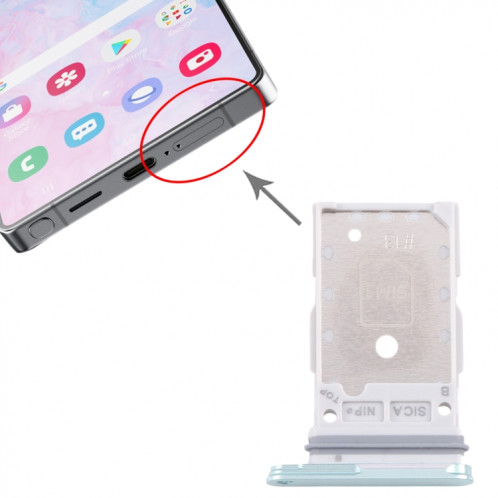 Pour Samsung Galaxy S25 / S25+ SM-S931/S936 Tiroir de carte SIM d'origine + Tiroir de carte SIM (Vert) SH284G246-04