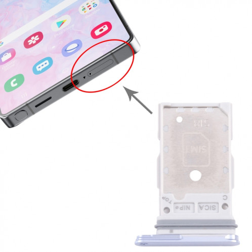 Pour Samsung Galaxy S25 / S25+ SM-S931/S936 Tiroir de carte SIM d'origine + Tiroir de carte SIM (Argent) SH284S449-04