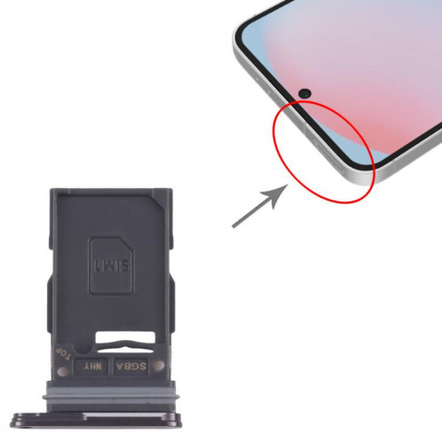 Pour Samsung Galaxy S24 FE SM-S721B Plateau de carte SIM d'origine (noir) SH311B276-04