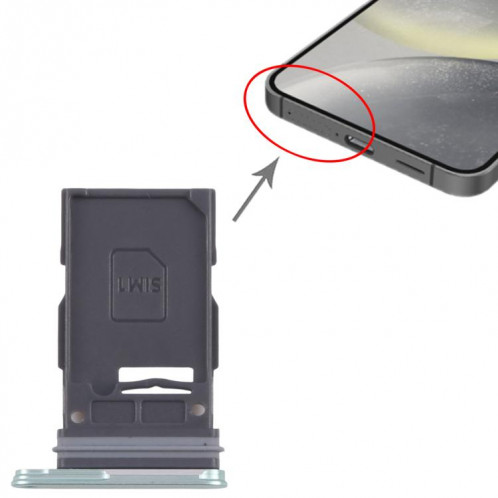 Pour Samsung Galaxy S25 / S25+ SM-S931B/S936B Tiroir de carte SIM d'origine (vert) SH316G689-04