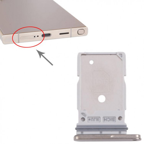 Pour Samsung Galaxy S25 Ultra SM-S938B Plateau de carte SIM d'origine + carte SIM (or) SH317J1681-04