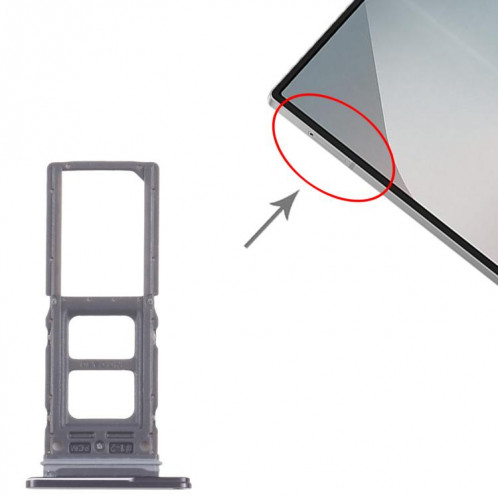 Pour Samsung Galaxy Z Fold6 SM-F956B Tiroir de carte SIM d'origine (noir) SH330B1734-04
